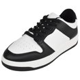 thumbnail image 1 of Top Moda Shoes Women Fashion Sneakers Two Tone Lace Up Sporty Design MONTANA-3 Black / White 9, 1 of 5