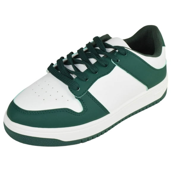 Top Moda Shoes Women Fashion Sneakers Two Tone Lace Up Sporty Design MONTANA-3 Green / White 6