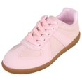 thumbnail image 1 of Top Moda Shoes Women Light Weight Fashion Sneakers Lace Up Rubber Sole MARIAM-1 Pink 8, 1 of 5