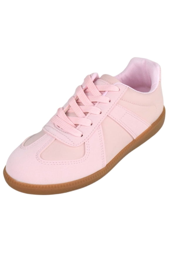 Shoes Women Light Weight Fashion Sneakers Lace Up Rubber Sole MARIAM-1 Pink 8