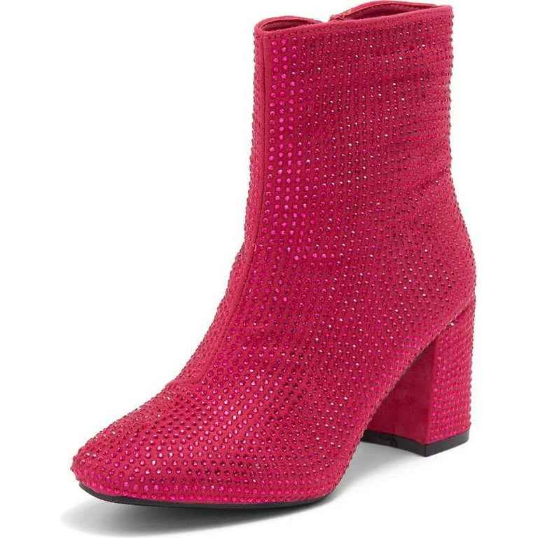 Fuchsia fashion pink ankle boots