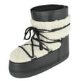thumbnail image 1 of Top Moda Women Shoes Rain Snow Winter Waterproof boots Warm Sherpa Faux Fur Ankle Bootie Lace Up Emmett-36 Black PU 10, 1 of 5