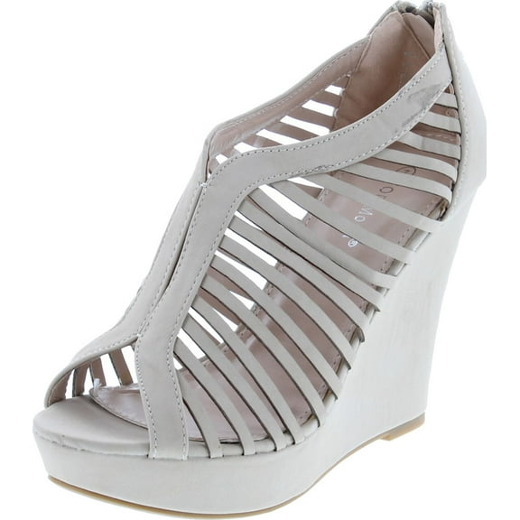 Top Moda Womens Denver-1 Gladiator Wedge Heel Sandals