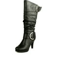 thumbnail image 1 of Top Moda Womens Page-22 Knee High Round Toe Buckle Slouched Low Heel Boots, 1 of 4