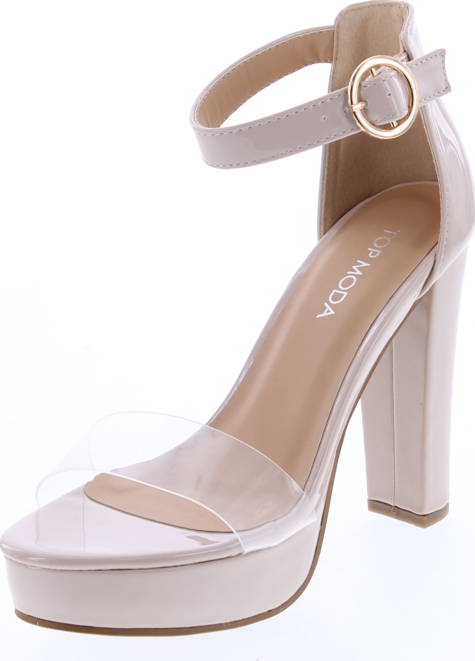Top Moda Womens Robin-1 Transparent Lucite Party Dress High Heels Shoes - image 1 of 7
