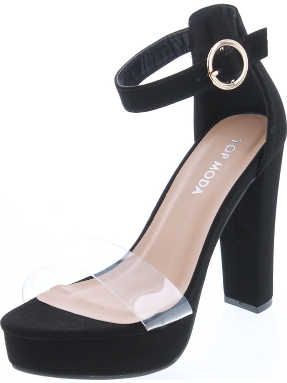 Womens Robin-1 Transparent Lucite Party Dress High Heels Shoes