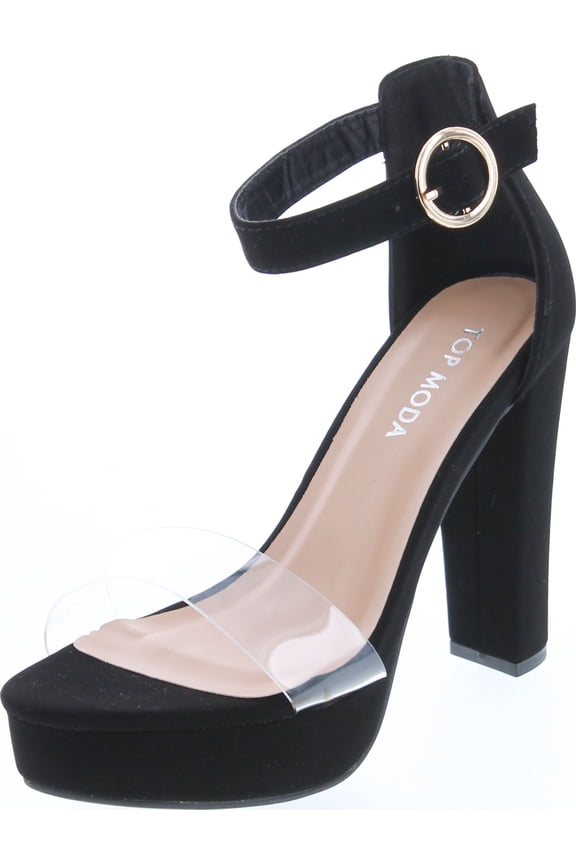 Womens Robin-1 Transparent Lucite Party Dress High Heels Shoes