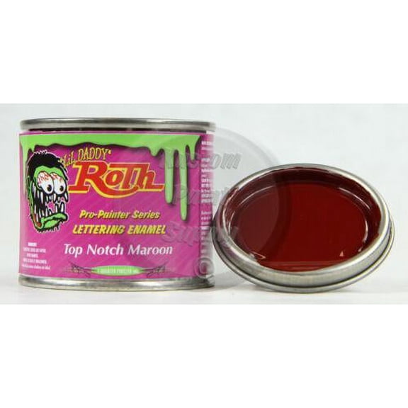 Top Notch Maroon Lettering Enamel