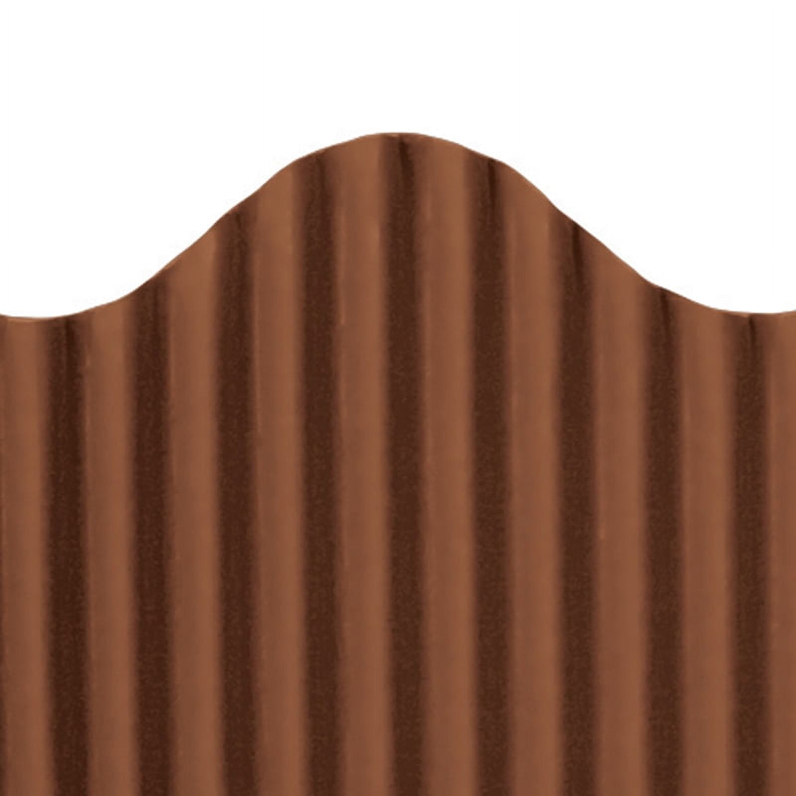 Top Notch Teacher Products Corrugated Border, Brown, 2 1/4" W x 50' L