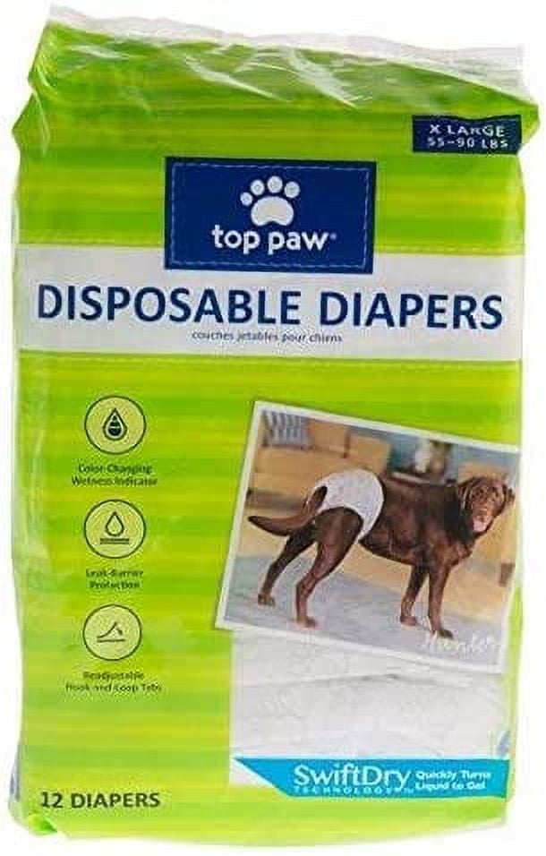 Top Paw Disposable Dog Diapers 12 diapers X Large