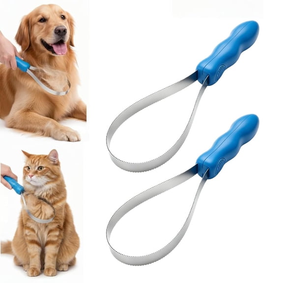 Top Paw Shedding Blade for Cats & Dogs, Stainless Steel Shedding Blade Deshedding Tool, Curry Comb Pet Grooming Brush for Loose Hair Removal on Short & Long Coats (1PC)