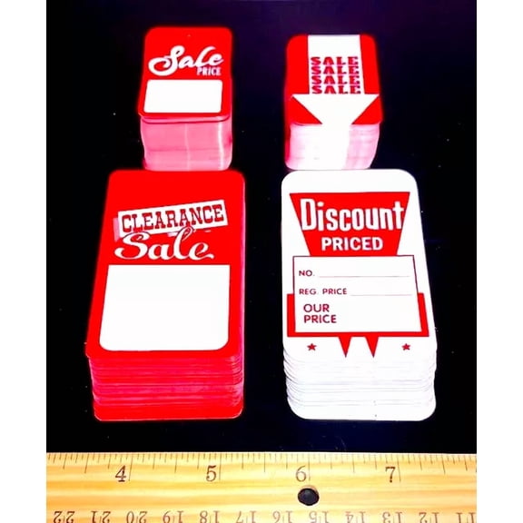 ?Top Pick!? 200/Pack Sale Price Tags Assorted Clothing Retail Store (200+ Sold)
