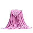 thumbnail image 1 of Top Picks Matoen Soft Fleece Throw Blanket for Bed, Warm Thick Plush Blanket for Winter (Pink, 27.5x39.4 Inch), 1 of 7