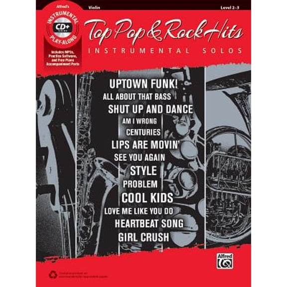 Pre-Owned Top Pop & Rock Hits Instrumental Solos for Strings: Violin, Book & CD (Top Hits Instrumental Solos) Paperback