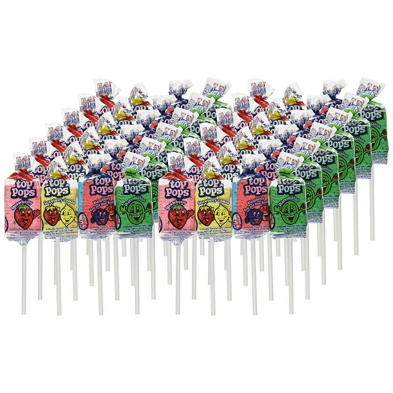 Top Pops Taffy pops Assorted Flavors 48ct - Walmart.com