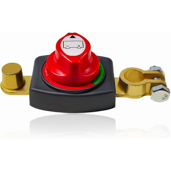 Top Post Battery Disconnect Switch, 12V 48V Heavy Duty Power Cut Master Switch (Negative On/Off), with Simpler Installation for Car Vehicle RV Boat (On-Off Post) -