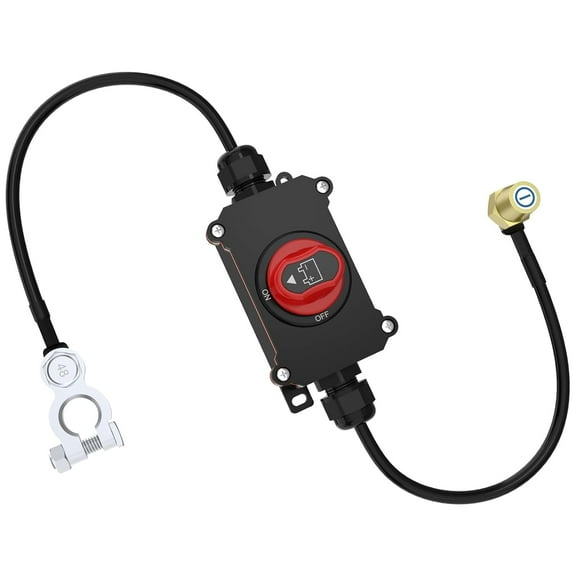 Top Post Battery Disconnect Switch, Waterproof Battery Cut Off Switch with Wire 12-48V Heavy Duty for Car RV Boat and Vehicle(On/Off)