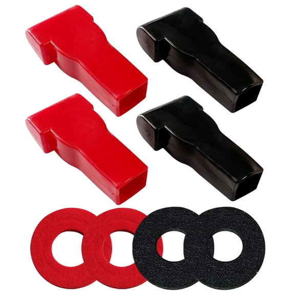 Top Post Flexible Battery Terminal Cover, Ampper Battery Terminal Clamp Insulator Protector W/ Washers for Car, Vehicle, RV and Boat (Specific, 2 Sets)