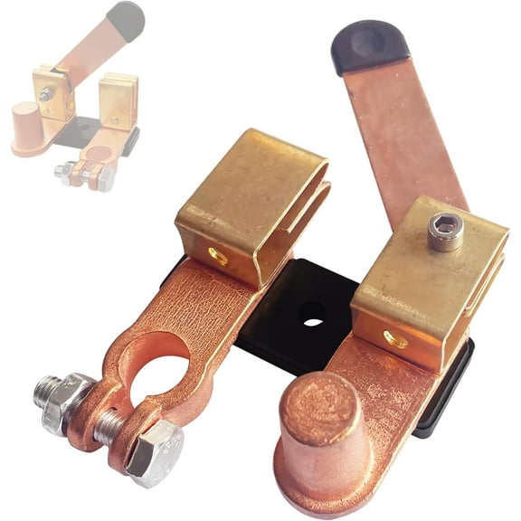 Top Post Knife Blade Master Switch, 12V / 24V Battery Disconnect Switch Isolator Power Cut Off for Marine Car Boat RV ATV (Negative, Vertical/Horizontal)