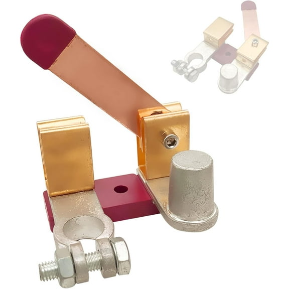 Top Post Knife Blade Master Switch, 2V / 24V Battery Disconnect Switch Isolator Power Cut Off for Marine Car Boat RV ATV (Positive, Vertical/Horizontal)