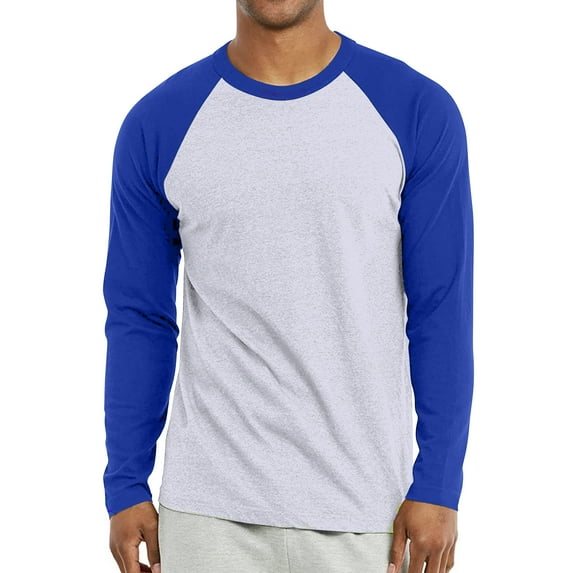 Top Pro Men & Women Long Sleeve Baseball Raglan Tee Shirt Top (S-3XL)