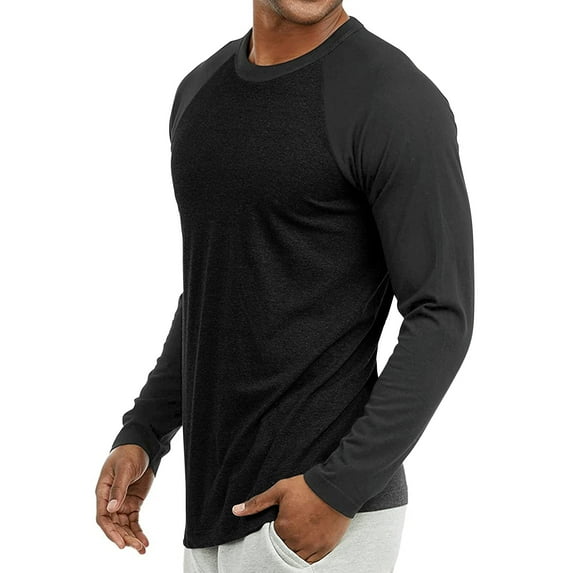 Top Pro Men & Women Long Sleeve Baseball Raglan Tee Shirt Top (S-3XL)