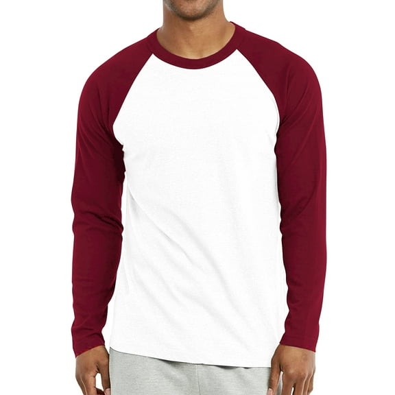 Top Pro Men & Women Long Sleeve Baseball Raglan Tee Shirt Top (S-3XL)