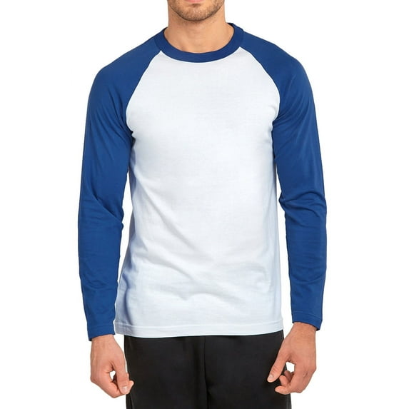 Top Pro Men & Women Long Sleeve Baseball Raglan Tee Shirt Top (S-3XL)