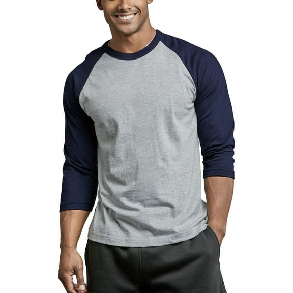 Top Pro Men's 3/4 Sleeve Crew Neck Raglan Jersey Baseball Tee Shirts (Single and Multi Packs Available)