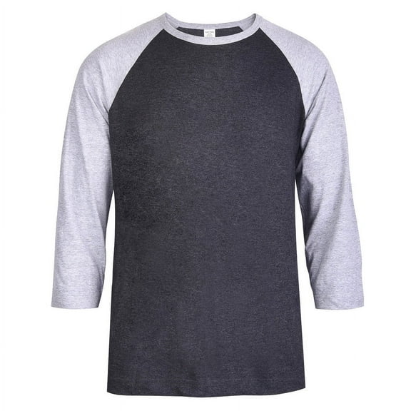 Top Pro Men's 3/4 Sleeve Crew Neck Raglan Jersey Baseball Tee Shirts (Single and Multi Packs Available)