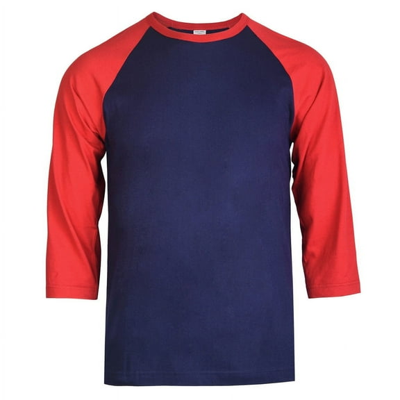 Top Pro Men's 3/4 Sleeve Crew Neck Raglan Jersey Baseball Tee Shirts (Single and Multi Packs Available)