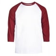 thumbnail image 1 of Top Pro Men's 3/4 Sleeve Crew Neck Raglan Jersey Baseball Tee Shirts (Single and Multi Packs Available), 1 of 1