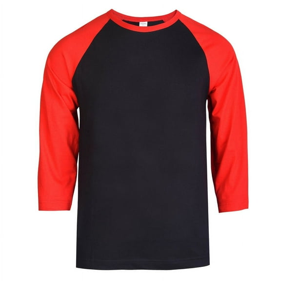 Top Pro Men's 3/4 Sleeve Crew Neck Raglan Jersey Baseball Tee Shirts (Single and Multi Packs Available)