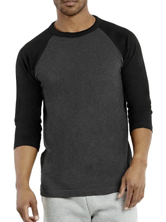 Men's 3/4 Sleeve Crew Neck Raglan Jersey Baseball Tee Shirts (Single and Multi Packs Available)