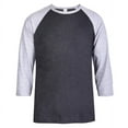 thumbnail image 1 of Top Pro Men's 3/4 Sleeve Crew Neck Raglan Jersey Baseball Tee Shirts (Single and Multi Packs Available), 1 of 1