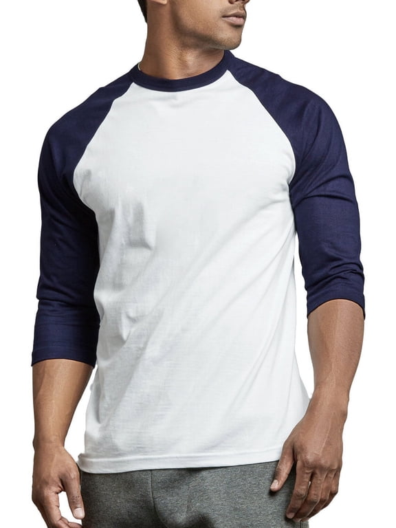 Men's 3/4 Sleeve Crew Neck Raglan Jersey Baseball Tee Shirts (Single and Multi Packs Available)