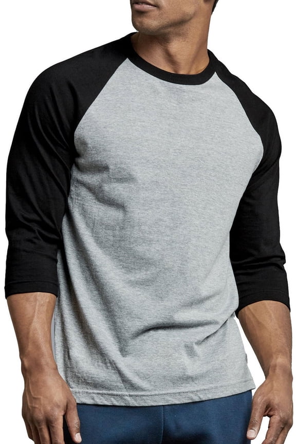 Men's 3/4 Sleeve Crew Neck Raglan Jersey Baseball Tee Shirts (Single and Multi Packs Available)