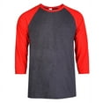 thumbnail image 1 of Top Pro Men's 3/4 Sleeve Crew Neck Raglan Jersey Baseball Tee Shirts (Single and Multi Packs Available), 1 of 1
