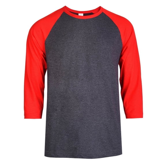 Top Pro Men's 3/4 Sleeve Crew Neck Raglan Jersey Baseball Tee Shirts (Single and Multi Packs Available)