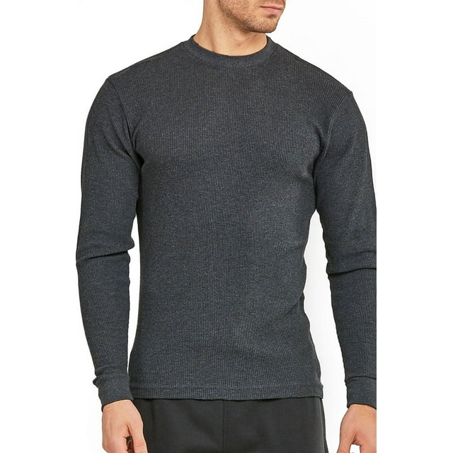 Top Pro Men's Classic Waffle Knit Heavyweight Cotton Long Sleeve