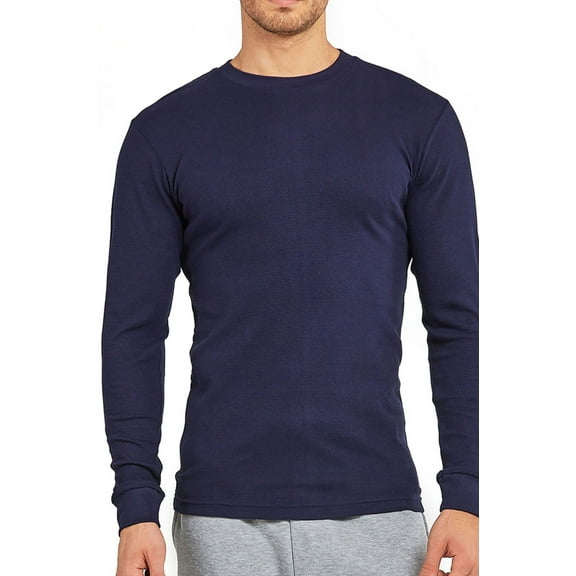 Top Pro Men's Classic Waffle Knit Heavyweight Cotton Long Sleeve Thermal T-Shirt Top