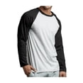 thumbnail image 1 of Top Pro Men's Long Sleeve Colorblocked Baseball Tee Red White S, 1 of 13