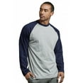 thumbnail image 1 of Top Pro Men's Long Sleeve Raglan Baseball Tee - Navy Light Grey, 1 of 2