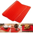 Top Pyramid Pan 16 x 11 inches Large Red Silicone Mat for Healthy