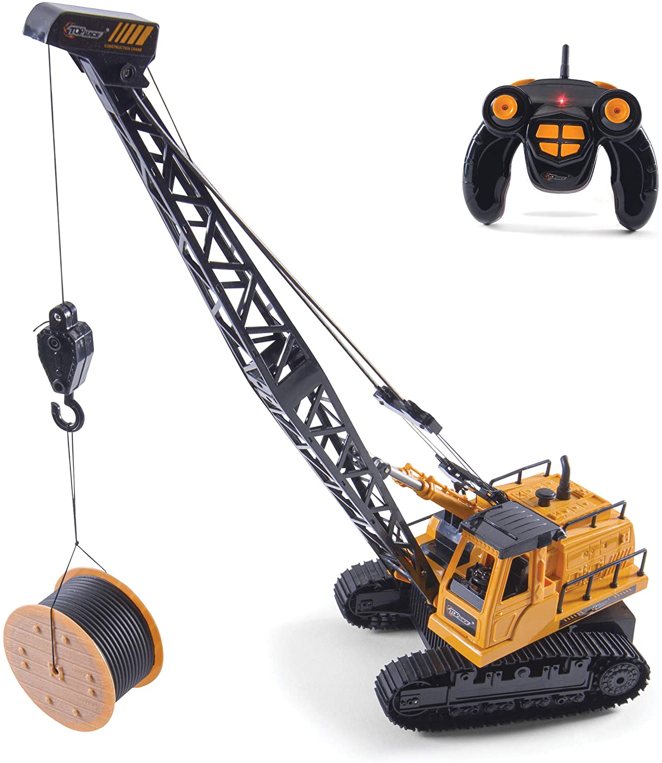 Top Race 12Ch RC Kids Crane Truck w/Lights&Sounds - Ages 3-7+ - image 1 of 7