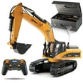 thumbnail image 1 of Top Race 23 Channel Hobby Remote Control Excavator V4 - Full Metal RC Tractor Toy for Adults - Carries 180 Lbs - Digs 1.1 Lbs Per Cubic Inch - RC Construction Vehicles for Boys, 1 of 6