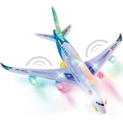 Top Race A380 Airplane Toys for 3,4,5,6 Years Old and Up | Plane Toy Model with Lights and Music, Bump and Go Airplane Toy for Boys and Girls