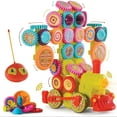 thumbnail image 1 of Top Race Remote Control Moving Gear Train Stem Building Toy with Lights and Sound Gift Toys for Boys 4,5,6,7,8 Year Olds | Kids Stem Building Blocks Toy (98 Pieces), 1 of 9