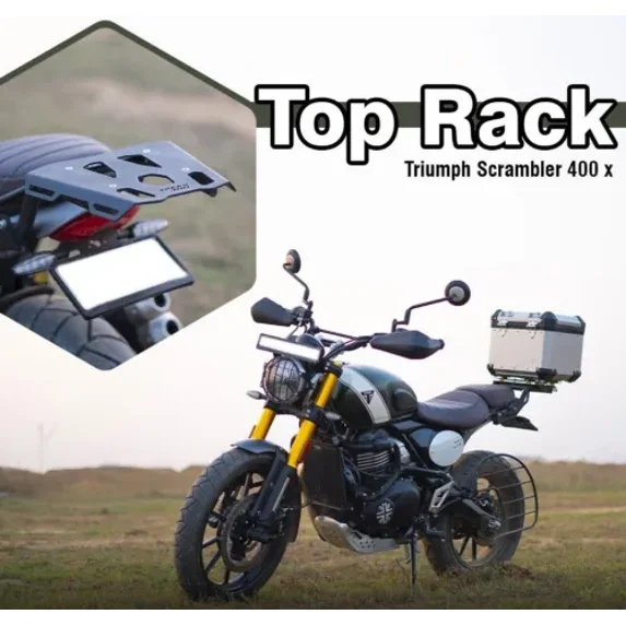 Top Rack With Steel Plate Fit for TRIUMPH SCRAMBLER 400 X