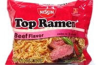 Top Ramen Instant Noodle Soup (Beef Flavor) - 3Oz [Pack Of 6]